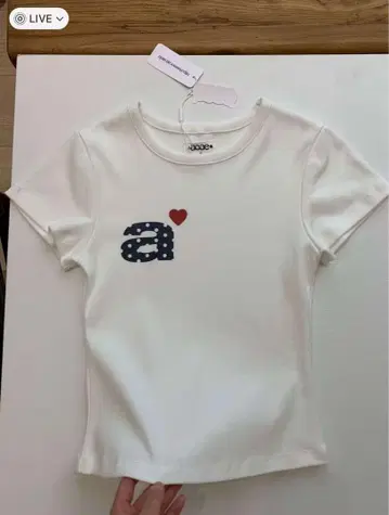 aeae 폴카 도트 자수 T셔츠 화이트