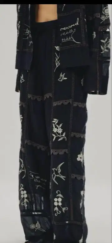 todayful Embroidery Patchwork Trousers