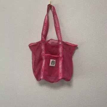 STARBUCKS 메쉬 에코백 핑크