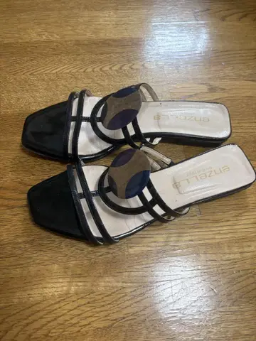 이탈리아제 enzell 블랙 샌들 스트랩 37