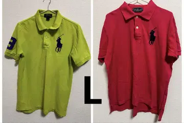 [ L 사이즈 ] Ralph Lauren 라임 그린 & 핑크