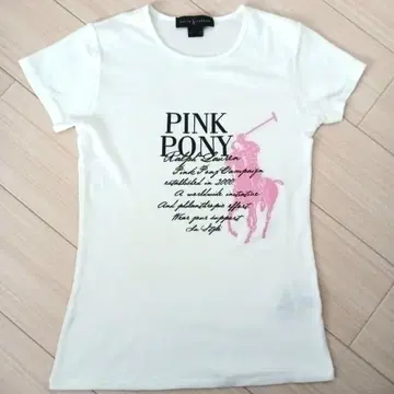 레어 랄프 로렌 PINKPONY 티셔츠 화이트 USA제 빅 포니