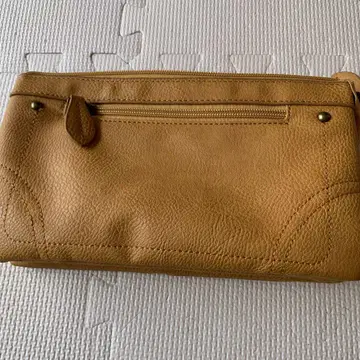 Blouson 가죽 클러치백 카멜