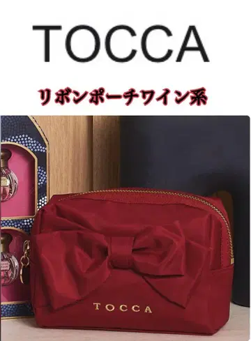 TOCCA 리본 파우치 와인 레드 F 사이즈
