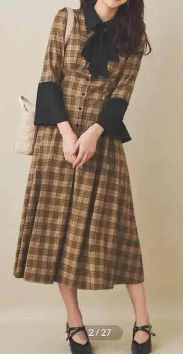 절개 셔츠 원피스