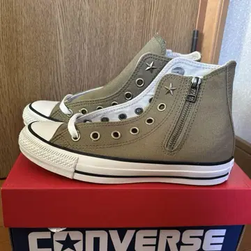 미사용 새상품 converse 컨버스 하이컷 카키 23.5 지퍼