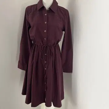LUCKY BRAND 퍼플 셔츠 원피스 긴팔 택 포함