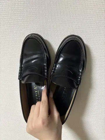 HARUTA 블랙 로퍼 23.5