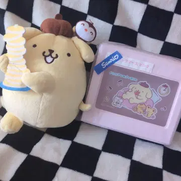 폼폼푸딩 트렁크 케이스 핑크 봉제 인형 세트