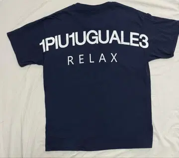 1PIU1UGUALE3 RELAX 티셔츠 남성용 네이비 코튼