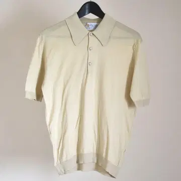 JOHN SMEDLEY 베이지 피케 셔츠 구형 택 존스메들리