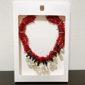 새상품 자라 비즈 & 펄 목걸이