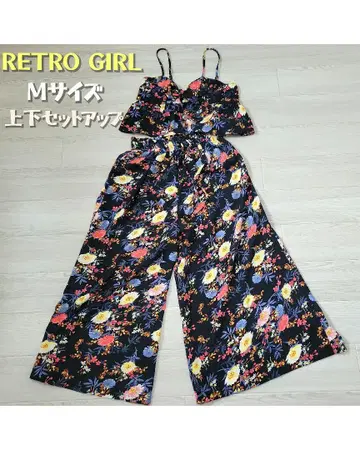 RETRO GIRL 여성용 셋업 M 사이즈 꽃무늬