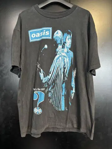 초레어 OASIS What a the story 티셔츠 블랙