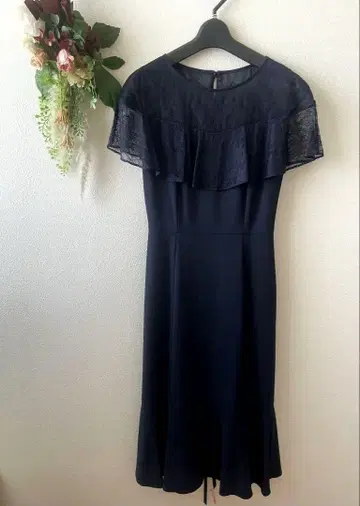 [ 새상품급 ] 에메 AIMER 네이비 결혼식 레이스 드레스 머메이드
