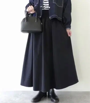 24SS 새상품급 BALLSEY 스트레치 타프타 볼륨 개더 스커트 34