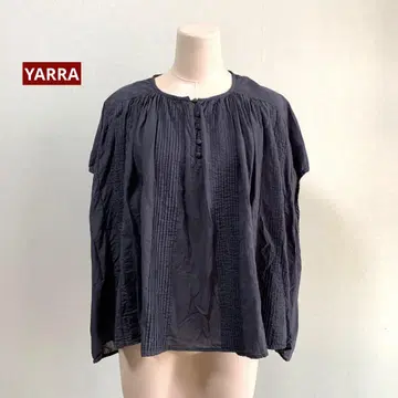 YARRA 야라 프렌치 슬리브 돌먼 사다리꼴 블라우스 그레이