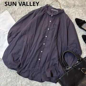 새상품급*SUNVALLEY 코튼 쪼꼬미 옷깃 개더 블라우스 돌먼 와이드