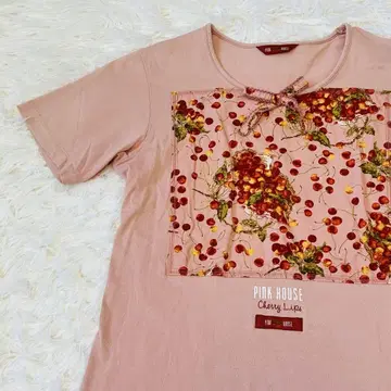 핑크하우스 PINKHOUSE 꽃무늬 티셔츠 리본