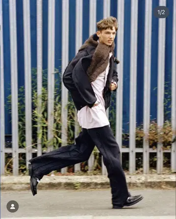 edward cuming 22aw 네이비 자켓