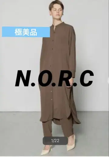 [새상품] N.O.R.C 밴드 카라 셔츠 원피스