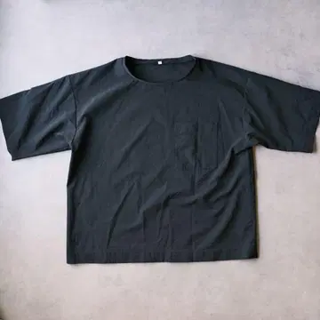 무지 라보 Muji labo 통기성 반팔 티셔츠 블랙 S M