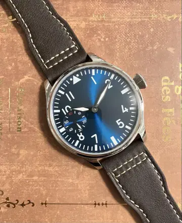 파일럿 워치 기계식 밀리터리 워치 44mm 케이스 수동 와인딩 새상품