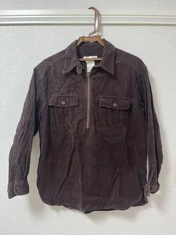 Eddie Bauer 브라운 코듀로이 셔츠 S