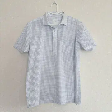 MACKINTOSH PHILOSOPHY 피케 셔츠 화이트 & 파랑 체크
