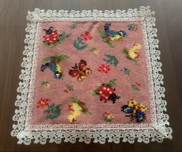 FEILER 하이디 페이즐리 치카자와 레이스 레이스 손수건 핑크