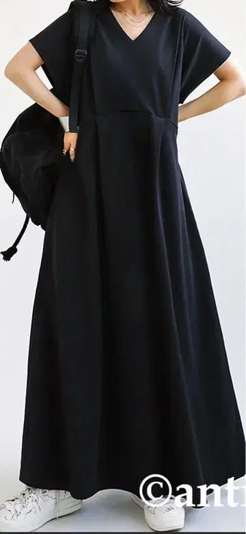 안티카 컷소 원단 허리 턱 원피스