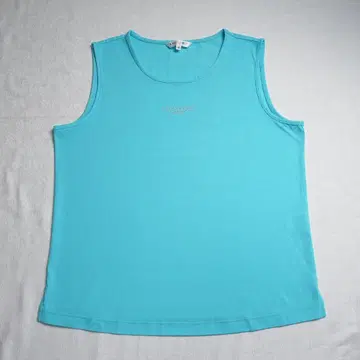 LEONARD SPORT 로고 탱크탑 코튼 블루 A-8.16