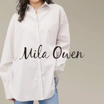 [ 새상품급 ] Mila Owen SUPIMA 코튼 2 사이즈 오버 셔츠