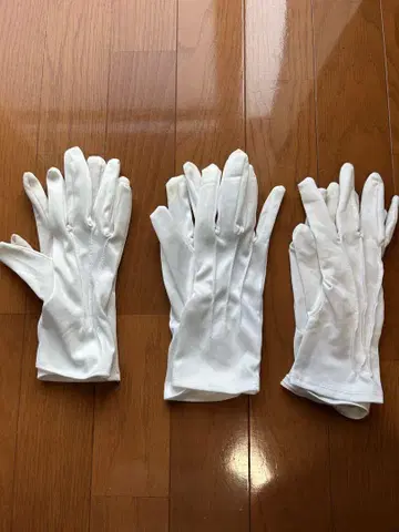 46 버스 가이드 흰 장갑 3켤레