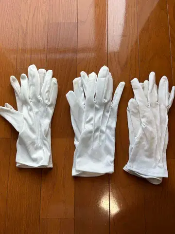 39 버스 가이드 흰 장갑 3켤레
