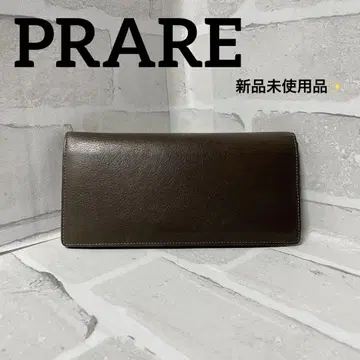 [미사용 새상품] PRARE GINZA 장지갑 브라운 소가죽