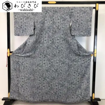 코몬 꽃 사라사 아름다운 꽃 덩굴 패턴 크레이프 원단 청둔색 K-4779