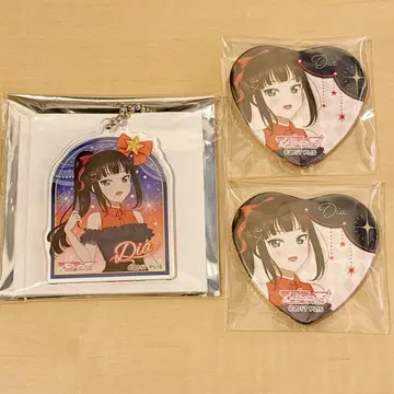 Aqours 쿠로사와 다이아 캔뱃지 아크릴 키링