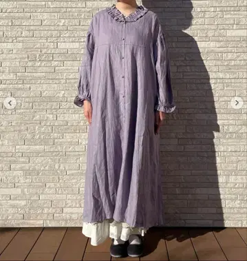 사만사 모스모스 타치카와 한정 린넨 케이프 원피스