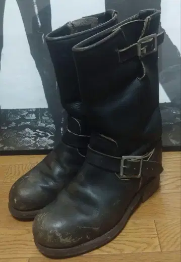 빈티지 SANTAROSA 엔지니어 부츠 치페와 레드윙 웨스코