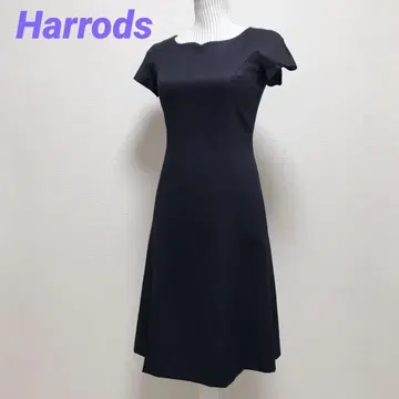 해롯 무릎 기장 원피스 실크 블렌드 네이비 사이즈 1 청순 안감 있음
