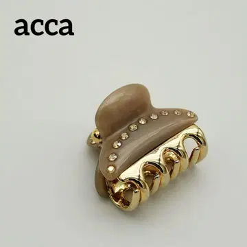 acca 헤어 클립 큐빅 그레이지 골드