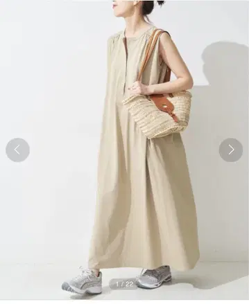 24SS Spick&Span 개더 헨리넥 원피스