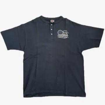 90's Harley-Davidson 헨리넥 티셔츠 USA 제작