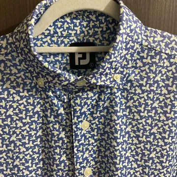 [새상품급] FootJoy 꽃무늬 피케 셔츠 드라이 스트레치 L