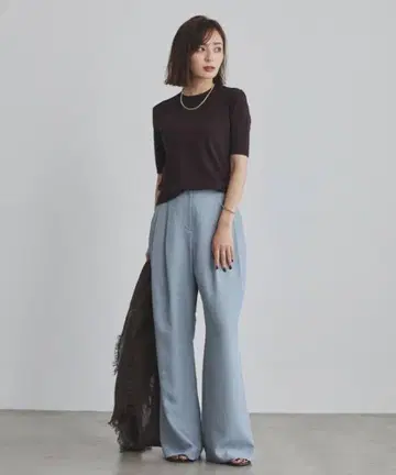 투턱 릴랙스 트윌 팬츠 색스블루 S 사이즈
