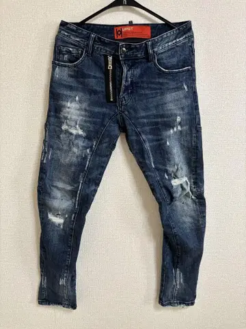 URST 데미지 가공 스키니 데님