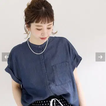 심플리시떼 SIMPLICITE 셔츠 블라우스 프렌치 슬리브