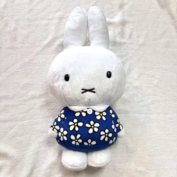 미피 봉제 인형 프라이스 꽃무늬 원피스 파랑 블루
