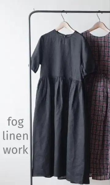 fog linen work 포그린넨워크 파키타 원피스 블랙 반팔
